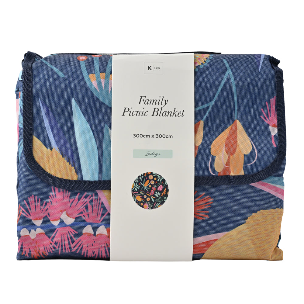 Indigo Series Picnic Blanket Family - SPRING NATIVE